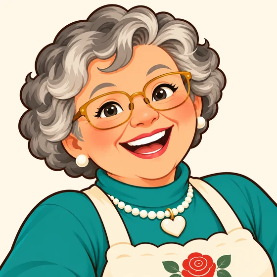 Portrait of Beatrice, smiling.